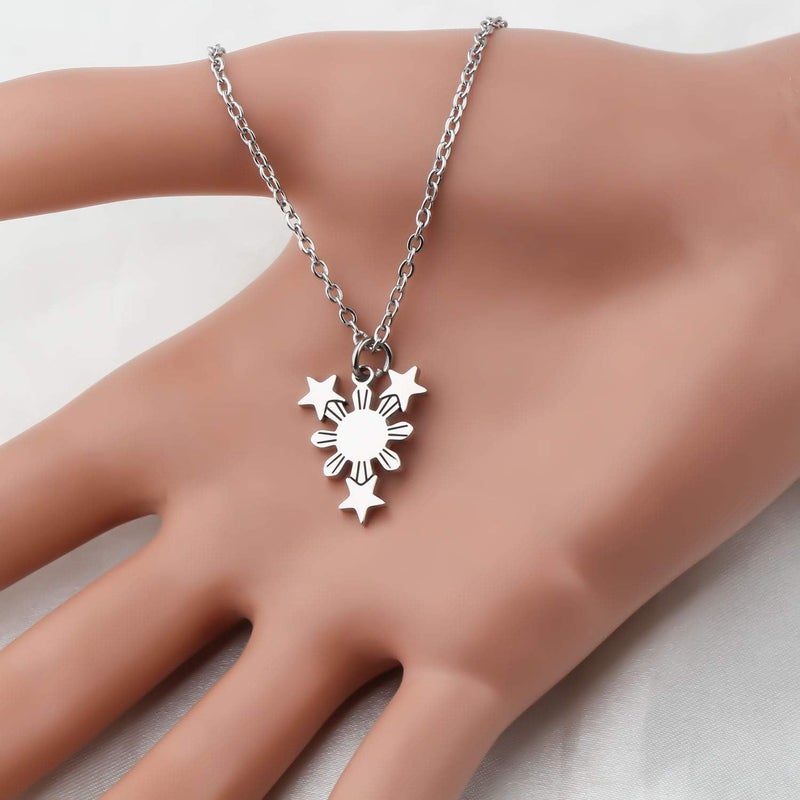 MYOSPARK Philippines Sun Necklace - Star Necklace Philippine Pride Jewelry Gift For Filipino - Image 4